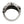 Red CZ Inferno Skull Sterling Silver Ring, devil skull ring wtih 925 stamped