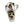 Red CZ Skull Silver Ring with Gold Accents. Gold three profile.
