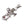 Red CZ Tribal Gothic Cross Sterling Silver Pendant, pendant three quarter right