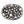 Red-Eye Skull Pile Sterling Silver Belt Buckle showing front of the oval buckle with packed skull relief and red eyes.