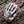 Red Eyeball Claw Sterling Silver Ring, close-up detail of scaled dragon claws on sterling silver gothic eyeball ring