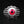 Red Eyeball Skeleton Claw Sterling Silver Ring, eyeball top