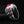 Red Eyeball Skeleton Claw Sterling Silver Ring, skull side profile