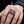 Red Garnet Claw Sterling Silver Gothic Ring, worn on an adult hand