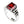 Sterlingsilber-Ring mit rotem Granat und Eisernem Kreuz im Winkel mit Granat und Kreuz