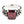 Sterlingsilber-Ring mit rotem Granat und Eisernem Kreuz in Vorderansicht des Granats