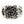 Bague rose en argent sterling et grenat rouge, face de la bague rose et grenat