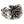Bague rose en argent sterling et grenat rouge, bague vue de trois-quarts droite