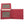 Red Pearl Stingray Bifold Wallet showing the raised flap with two transparent ID windows.