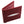 Red Pearl Stingray Bifold Wallet showing front exterior with the fold partly open.