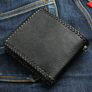 Red Stingray Cross Black Bifold Wallet, back