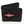 Red Stingray Cross Black Leather Bifold Wallet showing closed cross on white