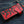 Red Stingray Skull Snap Biker Wallet showing closed top