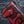Red Stingray Skull Snap Biker Wallet showing skull snap detail