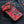 Red Stingray Skull Snap Biker Wallet showing tribal front