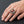 Red Stone Lion 925 Sterling Silver Ring worn on an adult hand