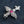 Red Stone Winged Cross Sterling Silver Pendant, red stone closeup