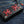 Red Tribal Komodo Leather Biker Wallet, tribal wallet front angle