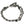 Rider Dragon Sterling Silver Link Bracelet, dragon head side