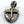 Cross Shield Sterling Silver and Brass Pendant, angled cross detail