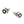 Round Star Stud Earrings in Sterling Silver. Triangular ridges are visible around the sides of the round studs.