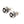 Round Star Stud Earrings in Sterling Silver. The angled pair shows the raised stars and textured disc edges.