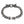 Armband aus Sterlingsilber mit zwei Drachenköpfen und Rubinaugen — Rückansicht mit geöffnetem Verschluss