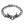 Armband aus Sterlingsilber mit zwei Drachenköpfen und Rubinaugen — Vorderansicht