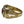 Ruby-Red Stone Gold-Plated Bishop Ring, open band profile