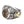 Opposite shoulder of the quartz ring with a brass money-bag detail