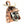 Naszyjnik z zawieszką w kształcie maski samuraja ze srebra, miedzi i mosiądzu, maska i mosiężny herb ujęte pod kątem z prawej strony