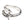 Samurai Sword Sterling Silver Open Band Ring showing blade and band angle