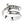 Samurai Sword Sterling Silver Open Band Ring showing open katana front