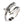 Samurai Sword Sterling Silver Open Band Ring showing woven handle and blade