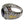 Amethyst White Gold-Plated Sterling Silver Bishop Ring, angled two tone ring