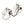 Chained Double Sterling Silver Handcuff Ring. Pair inner band stamps.