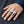 Chained Double Sterling Silver Handcuff Ring worn on an adult hand.