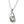 Sandaalvoet-hanger van 925 sterling zilver. De hangende hanger draait om de andere kant van de gemodelleerde voet te tonen.