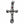 Skeleton Cross Sterling Silver Pendant, skeleton cross front