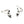 Skull Blood Sterling Silver Hoop Drop Earrings, skull hoops white background