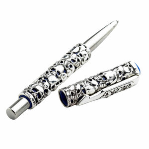 Skull Carved Sterling Silver Pen, pen components