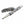 Skull Carved Sterling Silver Pen, pen open with cap