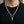 Skull Link Sterling Silver Necklace, worn at the neckline