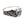 Anillo de plata de ley de calavera con ojo de diamante y volutas, anillo de calavera lateral derecho con detalle de volutas y piedra