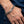 Small Bike Chain Sterling Silver Bracelet worn around an adult wrist