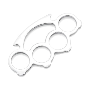 Small Knuckle Duster Sterling Silver Pendant, front openwork