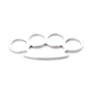 Small Knuckle Duster Sterling Silver Pendant, reverse hallmark