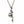 Snake and Skull Tattoo Machine Silver Pendant shown in machine hanging on chain view.