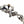 Snake and Skull Tattoo Machine Silver Pendant shown in skull and eye bail view.