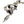 Snake and Skull Tattoo Machine Silver Pendant shown in snake and brass screw view.